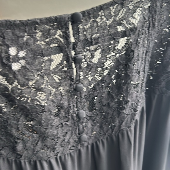 Torrid Black Lace Chiffon Flowy Top Short Sleeves Blouse Size 5X - Picture 13 of 15